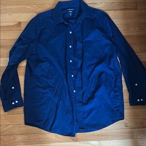 Croft & Barrow Deep Blue Casual Button-Down Shirt